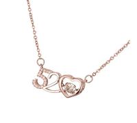 RGYBAO Collar simple con colgante de corazón hueco, joyería de cuello de corazón, textura plateada para pareja joven o amigo cercano, 45+5cm, Plata, No es una piedra preciosa