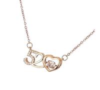 RGYBAO Collar simple con colgante de corazón hueco, joyería de cuello de corazón, textura plateada para pareja joven o amigo cercano, 45+5cm, Plata, No es una piedra preciosa