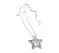 RGYBAO Collar único con colgante de estrella de cinco puntos, cadena larga de aleación de circonita dopamina para trajes casuales y regalos, 51-60cm, Aleación, circonita, No es una piedra preciosa