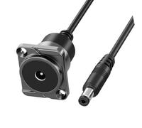 RGYBAO DC5521 - Conectores de alimentación de montaje en panel hembra a macho de 5,5 x 2,1 mm, impermeable, cable de alimentación para una conexión segura del dispositivo