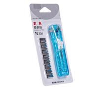 RGYBAO Dispensador multifuncional de abrazadera de archivo con 8 piezas de repuesto de abrazadera de papel de metal de 5/8 pulgadas para oficina, escuela y uso doméstico