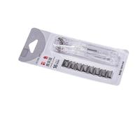 RGYBAO Dispensador multifuncional de abrazadera de archivo con 8 piezas de repuesto de abrazadera de papel de metal de 5/8 pulgadas para oficina, escuela y uso doméstico