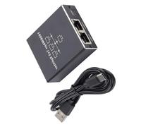 RGYBAO Divisor Ethernet 1 a 2/3/4 de alta velocidad 1000 Mbps adaptador convertidor para routers, pantalla de computadora con cable de alimentación USB