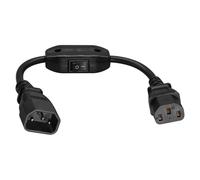 RGYBAO Duty C13 C14 - Cable de extensión de alimentación con interruptores, pieza de repuesto, perfecto para estaciones de trabajo, centros de datos, laboratorios, cable de alimentación