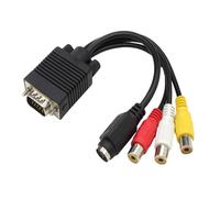 RGYBAO El cable de conversión VGA a S Video 3RCA permite una transferencia sin problemas entre dispositivos electrónicos y pantallas de durabilidad VGA a S Video para proyectores