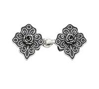 RGYBAO Elegante broche de rosa/hoja para suéter, vintage, con cierre de bufanda, blusa, camisa, cuello de solapa, clip de fijación para uso diario, 5.8x2.4cm, Metal, No es una piedra preciosa