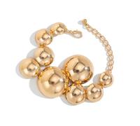 RGYBAO Elegante collar con colgante de metal, pulsera con colgante redondo, adorno único para regalo, 16+5cm, Hierro, No es una piedra preciosa