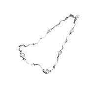 RGYBAO Elegante collar de cuentas de copo de nieve para mujer, joyería de aleación de moda para uso diario y ocasiones especiales, 50x2x2cm, Metal, No es una piedra preciosa