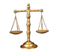 RGYBAO Escultura de metal antiguo Libra Jewelry Tower Retro Balance Scale para abogados, oficinas, decoración, escala de justicia para derecho