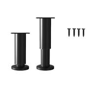 RGYBAO Juego de 2 patas de metal ajustables en altura con almohadilla antideslizante, patas de mesa de café para armarios, mesas de café y sofás