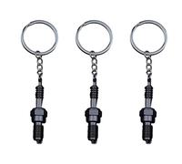 RGYBAO Llavero de metal para coche, con agarre antideslizante, multiusos, soporte temático de vehículo, regalo para entusiastas de la automoción, anillos automotrices, Black Sparks, Talla única