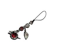 RGYBAO Llavero único con diseño de cuervo para teléfono, accesorio versátil para colgar en el móvil, para trajes únicos y creativos, 14cm, aleación, No es una piedra preciosa