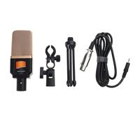 RGYBAO Micrófono condensador profesional de 3,5 mm, micrófono de 3,5 mm con soporte para PC, portátil, dispositivos móviles para grabar y jugar