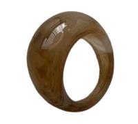 RGYBAO Modernos anillos de resina suaves y curvados, ajuste cómodo, joyería de dedo adecuada para trajes casuales y formales, banda ancha ligera, Medio, como se describe, como se describe
