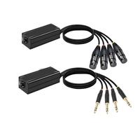 RGYBAO Modo XLR y adaptador auditivo de 6,35 mm RJ45 Cat5 / Cat6 Ethernet extensor para micrófonos, amplificador, mezcla de metal, enlace de sonido