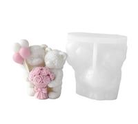 RGYBAO Molde de silicona para velas de oso de globos para manualidades, resistencia a altas temperaturas, materiales seguros de grado alimenticio, ideal para uso doméstico