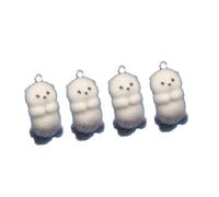 RGYBAO Paquete de 4/8 colgantes de nutrias de dibujos animados, accesorios de manualidades, suministros de manualidades, pieza de joyería, colgante para hacer joyas, 2.8*1.5cm, plástico/resina, No es
