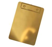 RGYBAO Portapapeles de escritura de metal dorado, resistente a los arañazos, resistente al óxido, para oficina, escuela y uso comercial