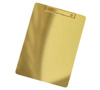 RGYBAO Portapapeles de escritura de metal dorado, resistente a los arañazos, resistente al óxido, para oficina, escuela y uso comercial