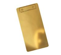 RGYBAO Portapapeles de escritura de metal dorado, resistente a los arañazos, resistente al óxido, para oficina, escuela y uso comercial