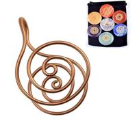 RGYBAO Twist - Anillo de cobre para palma, joyería energética, pulsera ajustable para yoga y meditación, acceso espiritual, 4.2cm, Metal, No es una piedra preciosa