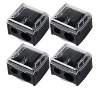 RGZD 4pcs Sacapuntas Maquillaje Paquete, 2 Agujeros Doble Maquillaje Doble Sacapuntas, Sacapuntas Crayón, Sacapuntas Cosmético Para Lápiz Cejas/Lápiz Ojos, Delineador Ojos/Delineador Labios