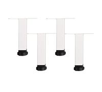 RGZFYH 4 Patas de Metal en Forma de T for Muebles, con Doble Orificio y Altura Ajustable, con Tornillos for sofás, armarios, Camas.(Weiß,25cm/9.84in)
