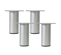 RGZFYH Juego de 4 Patas metálicas Ajustables for Muebles, Modernas, de Repuesto for proyectos de Bricolaje: sofás, mesas de Centro, cómodas y Camas.(Silver,20cm/7.9in)