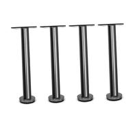 RGZFYH Patas de Mesa Acero Inoxidable, Patas Metal Ajustables, elevadas for Muebles, gabinete con Almohadillas Antideslizantes Que protegen el Piso(Grey,35cm/14in)