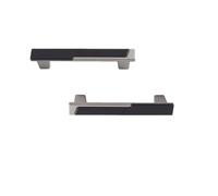 RGZFYH Tiradores Paquete de 2 tiradores modernos aleación zinc for armarios, cajones, baños y cocinas Handles(Noir,96MM)