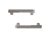 RGZFYH Tiradores Paquete de 2 tiradores modernos aleación zinc for armarios, cajones, baños y cocinas Handles(Grey,96MM)