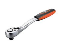 H&R Llave de carraca RH 170720, mango gris, cuerpo gris/negro, 1/2"