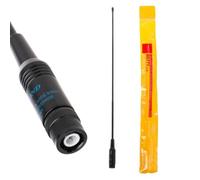 RH-771 - Antena de radio de mano de doble banda VHF/UHF Walkie Talkie de alta ganancia para TH-28A TK100 C150, látigo de goma flexible con conector BNC para un rango de señal mejorado