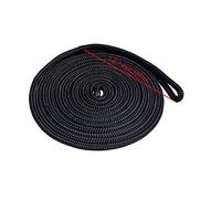 RH-HPC Cuerda de Remolque Negro 1/2 Pulgada × 20 FT Nylon Dock Line Double Trenzado para la línea de Amarre/Ancla de Barco Marino/Línea de Fender para ATV/UTV, BANCH Y Barco