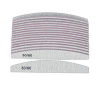 RHAIYAN 10 unids/lote de pulidor de lima de uñas gris, papel de lija de grano 80/80, pulido de Gel for lijado, herramientas de salón de manicura, accesorios, media luna Specific