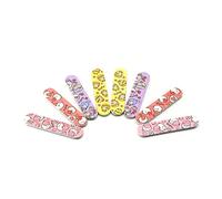 RHAIYAN 100/200/300 Uds. Lija de uñas Fille papel de lija fuerte grueso impreso cartón Mini limas de uñas rectas aptas for manicura accesorios for uñas Specific (Color : Mix-100pcs)
