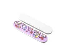 RHAIYAN 100/200/300 Uds. Lija de uñas Fille papel de lija fuerte grueso impreso cartón Mini limas de uñas rectas aptas for manicura accesorios for uñas Specific (Color : Purple-100pcs)