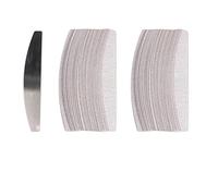 RHAIYAN 50 uds/100 Uds. Almohadillas extraíbles grises con mango de Metal reemplazo lija lima de uñas 100/180 apto for manicura removedor de callos tampón Specific (Color : 100Pcs 100-180Grit)