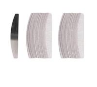 RHAIYAN 50 uds/100 Uds. Almohadillas extraíbles grises con mango de Metal reemplazo lija lima de uñas 100/180 apto for manicura removedor de callos tampón Specific (Color : 50Pcs 100-180Grit)