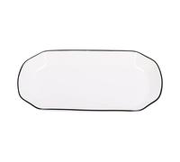 Rhawuy 12 Inch White Ceramic Dinner Plate 550ml | Microwave & Dishwasher Safe | Restaurant Grade Fish Plate for Noodles/Soup/Salad | Sturdy Tableware for Home & Commercial Use