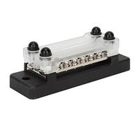 Rhawuy 2Pcs Distribution Block 150A | Dual Row 6 Terminal Bus Bar for RV/Boat/Truck | 12-48V Safe & Organized Wiring | Red & Black