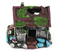 Rhawuy Aquarium Fish Cave Decor | Select Synthetic Hiding House for Fish Environment/Aquascaping/Ornament | Authentic Moss Design for Freshwater & Saltwater Aquariums