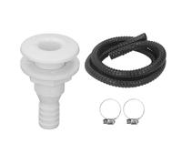 Rhawuy Bilge Pump Installation Kit | 3/4 Inch Outlet with 6.7ft Hose | Leakproof Design for Marine Pumps/Boats/Yachts | ABS & Rubber Construction, 4 - Piece Set