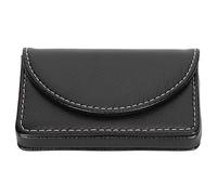 Rhawuy Business Card Holder | PU Leather & Stainless Steel Organizer for 20 Cards | Slim Travel Card Case / Corporate Present / Men ' s Wallet (033#)