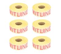 Rhawuy Construction Warning Caution Tape | 6PCS Yellow White Caution Tape Bulk for School/Road Maintenance/Emergency Sites | Rugged Polyester Material, Highly Visible