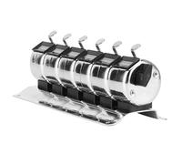 Rhawuy Contador de Cuentas de Acero Inoxidable de 4 dígitos |Clicker Manual para conteo de Personas/Seguimiento de inventario |Contador Manual de Metal Combinado de 6 Unidades, Resistente