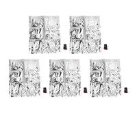 Rhawuy Emergency Water Storage Bag | 5 Pack Foldable Water Jug with Spigot | Portable Drinking Water Bag for Camping/Hiking/Travel | Insulated & Sun Protection (5L)