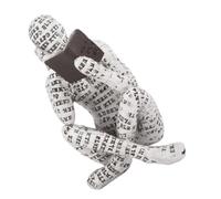 Rhawuy Figura Mujer Leyendo |Decoración de estantería de Pulpa y Compuesto Pintado a Mano |Linda Escultura de Lectura de Dama para Escritorio/Sala de Estar/jardín |Adorno para el hogar (UNA)