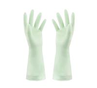 Rhawuy Guantes impermeables para lavar platos |Guantes de Lavado Reutilizables de PVC para Hogar/Vajilla/Lavandería |Robusto protege las manos de detergentes fuertes |1 par