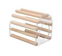 Rhawuy Hamster Wooden House with Acrylic View | Clear Hideout for Small Pets/Sleeping Hut | Minimal Weight, Sturdy, and Breathable Exercise Toy for Golden Bear (Large Size 3.8x7.8cm)